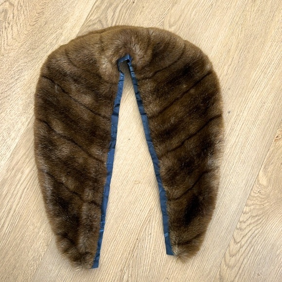 Attachable Faux Mink Fur Coat Collar / Stole - Picture 1 of 7